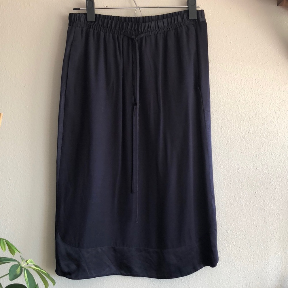 LOFT navy midi skirt
